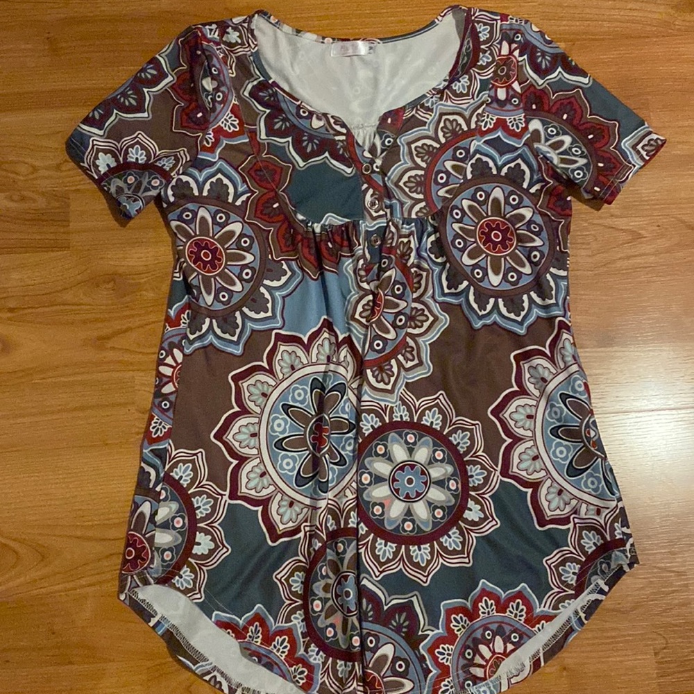 Halife Women’s Floral Short-sleeve Top